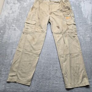 Titicaca Mens FR Flame Resistant Khaki Cargo Work Pants 38x32 CAT 2 NFPA 2112